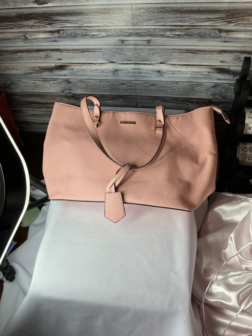 ⭐ Emma & Paige Blush Pink Large Tote Shoulder Bag Work Travel Purse - Picture 15 of 16